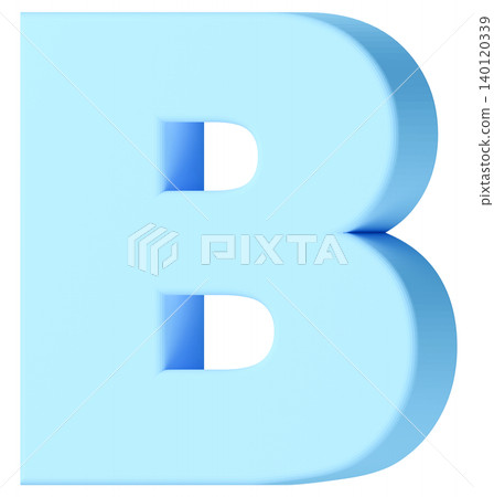 3D材質_字母_B_淺藍色 3D材質_字母_B_淺藍色 140120339