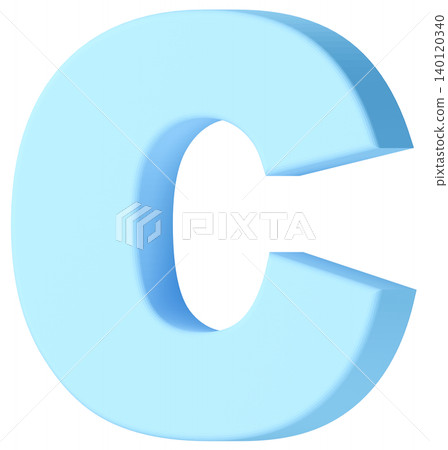 3D Material_Alphabet_C_Light Blue 3D Material_Alphabet_C_Light Blue 140120340