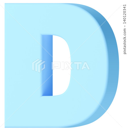 3D Material_Alphabet_D_Light Blue 3D Material_Alphabet_D_Light Blue 140120341