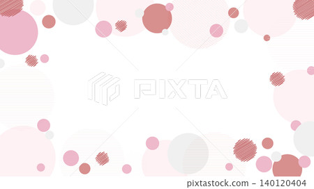 背景插圖，由排列成粉紅色系的圓形物體組成。 140120404