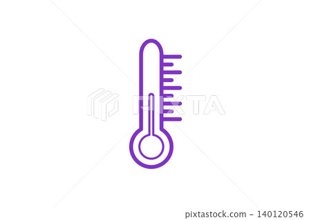 Thermometer Icon With Minimal Line Art Temperature Gauge for Weather and Health Thermometer Icon With Minimal Line Art Temperature Gauge for Weather and Health 140120546