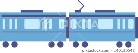 A stylized blue train viewed from the side. A stylized blue train viewed from the side. 140120548