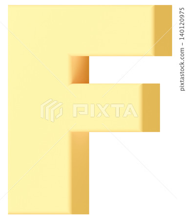 3D材質_字母_F_黃色 3D材質_字母_F_黃色 140120975