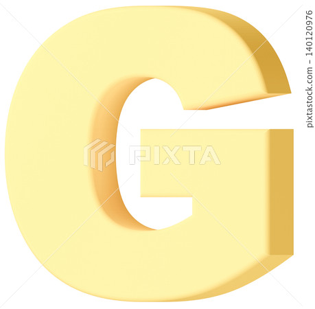 3D Material_Alphabet_G_Yellow 3D Material_Alphabet_G_Yellow 140120976