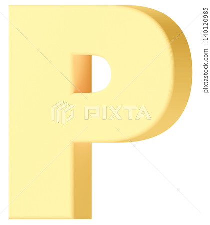 3D Material_Alphabet_P_Yellow 3D Material_Alphabet_P_Yellow 140120985