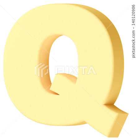 3D Material_Alphabet_Q_Yellow 3D Material_Alphabet_Q_Yellow 140120986