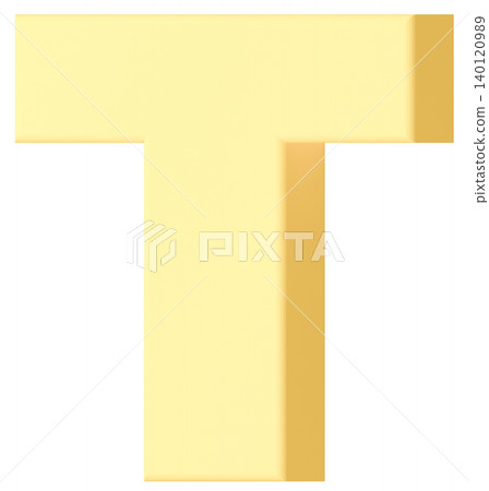 3D Material_Alphabet_T_Yellow 3D Material_Alphabet_T_Yellow 140120989