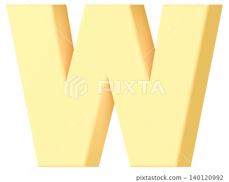 3D Material_Alphabet_W_Yellow 3D Material_Alphabet_W_Yellow 140120992