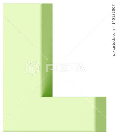 3D Material_Alphabet_L_Light Green 3D Material_Alphabet_L_Light Green 140121007