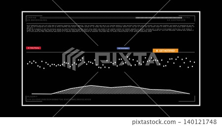 Displaying white frame on black showing status bar hatched chart orange GET NOTIFIED button Displaying white frame on black showing status bar hatched chart orange GET NOTIFIED button 140121748