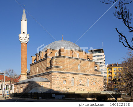 View of Banya Bashi Mosque on medieval Banski Square, Central Mosque of Sofia, Bulgaria View of Banya Bashi Mosque on medieval Banski Square, Central Mosque of Sofia, Bulgaria 140122138