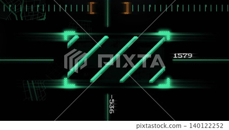 Displaying HUD frame on black, 5 slanted bars, 4 nodes, scanlines, grid, motion blur, 1579 -1536 Displaying HUD frame on black, 5 slanted bars, 4 nodes, scanlines, grid, motion blur, 1579 -1536 140122252