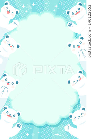 Lots of polar bears in a cool light blue frame Lots of polar bears in a cool light blue frame 140122652