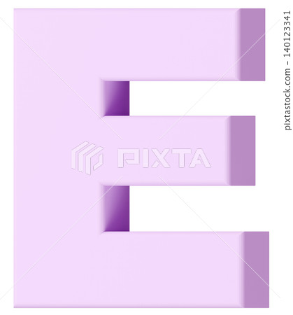 3D Material_Alphabet_E_Purple 3D Material_Alphabet_E_Purple 140123341