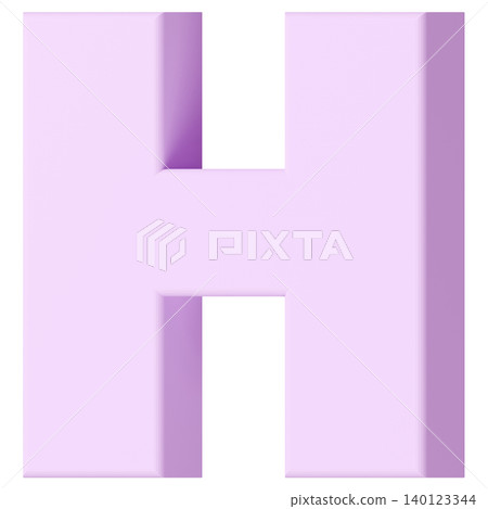3D材質_字母_H_紫色 3D材質_字母_H_紫色 140123344