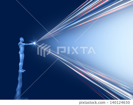 A robot that shoots beams of light from its fingertips A robot that shoots beams of light from its fingertips 140124630