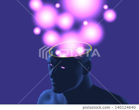 The head splits open and multiple bubbles rise up. The head splits open and multiple bubbles rise up. 140124640