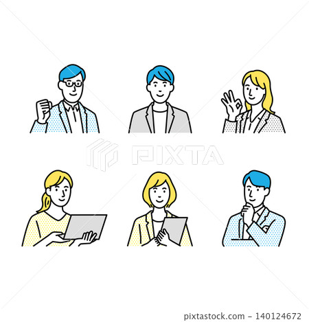 Upper body businessman set 140124672