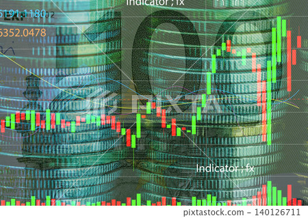 Cryptocurrency trading charts alongside physical euro banknotes and coins. Financial market trends. Traditional currency meets digital assets during volatile economic periods. Modern financial market. Cryptocurrency trading charts alongside physical euro banknotes and coins. Financial market trends. Traditional currency meets digital assets during volatile economic periods. Modern financial market. 140126711