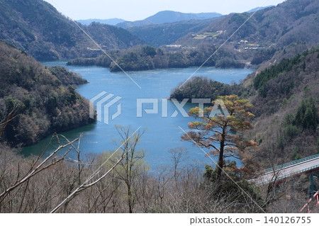 View of Lake Ryuhime at Nukui Dam 140126755