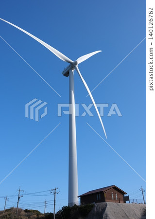 A view of wind power generation in Jurokushima, Izumo City. A view of wind power generation in Jurokushima, Izumo City. 140126762