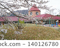 奧薩區幼兒園的櫻花和建築景觀 140126780