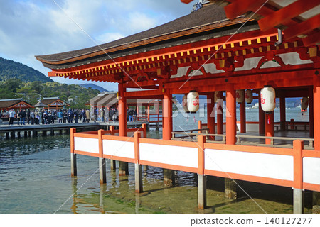 秋宮島嚴島神社西迴廊 秋宮島嚴島神社西迴廊 140127277