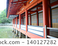 Aki no Miyajima Itsukushima Shrine West Asaza-ya Corridor and High Tide 140127282