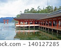 Aki no Miyajima Itsukushima Shrine: West Corridor and Great Torii Gate at High Tide - 2 140127285