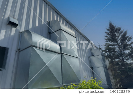 Industrial Ventilation Ducts On Metal Building Industrial Ventilation Ducts On Metal Building 140128279