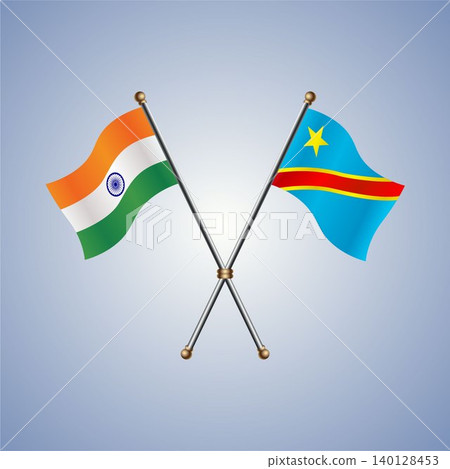 India and Congo flag relations. Vector Illustration India and Congo flag relations. Vector Illustration 140128453