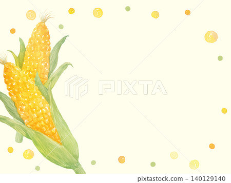 Watercolor Corn Frame 140129140