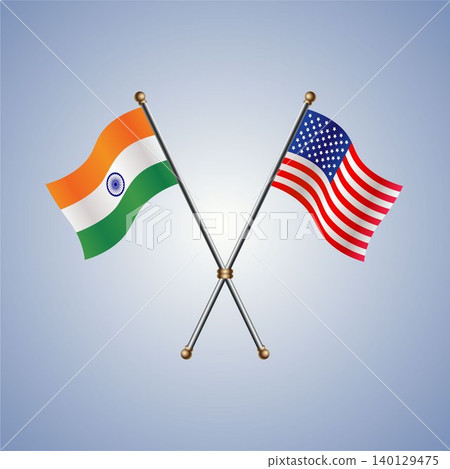India and United States flag relations. Vector Illustration India and United States flag relations. Vector Illustration 140129475