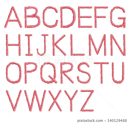 [Uppercase Alphabet] Hand-embroidered illustration material 140129488
