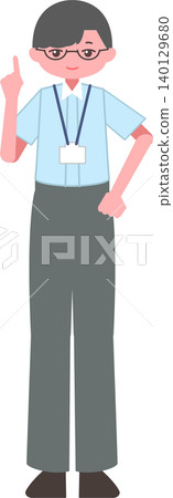 Full-body illustration of a working man Full-body illustration of a working man 140129680