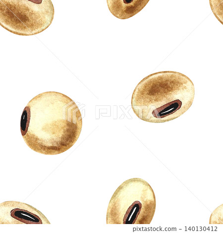 Seamless pattern with soybeans. Hand-drawn watercolor illustration. Perfect for textiles, labels and prints, decor, packaging, and more. Seamless pattern with soybeans. Hand-drawn watercolor illustration. Perfect for textiles, labels and prints, decor, packaging, and more. 140130412