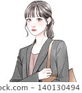 一位肩上挎著包包的女士 一位肩上挎著包包的女士 140130494