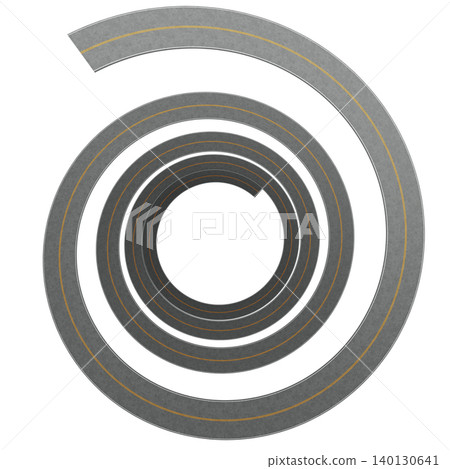 3d rendering spiral highway road winding path isolated concept 3d rendering spiral highway road winding path isolated concept 140130641