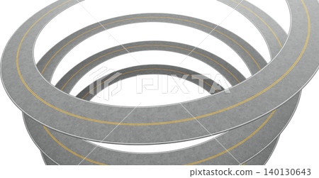 3d rendering spiral highway road looping on white background 3d rendering spiral highway road looping on white background 140130643
