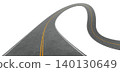 3d rendering winding asphalt road creating challenging journey concept 140130649