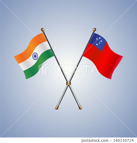 India and Western Samoa flag relations. Vector Illustration India and Western Samoa flag relations. Vector Illustration 140130724