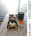 Dining Room Buffet aboard the abstract luxury cruise ship. Cakes 140130807