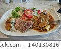 Dining Room Buffet aboard the abstract luxury cruise ship. Healthy breakfast at modern liner concept 140130816