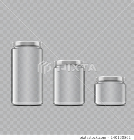 Clear Glass Jar with White Label Mockup Vector Clear Glass Jar with White Label Mockup Vector 140130861