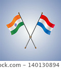India and Netherlands flag relations. Vector Illustration 140130894