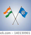 India and Northern Marianas flag relations. Vector Illustration 140130901