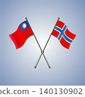 India and Norway flag relations. Vector Illustration 140130902