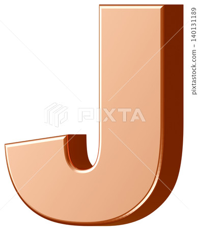 3D材質_字母_J_金色 140131189