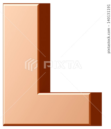 3D材質_字母_L_金色 3D材質_字母_L_金色 140131191