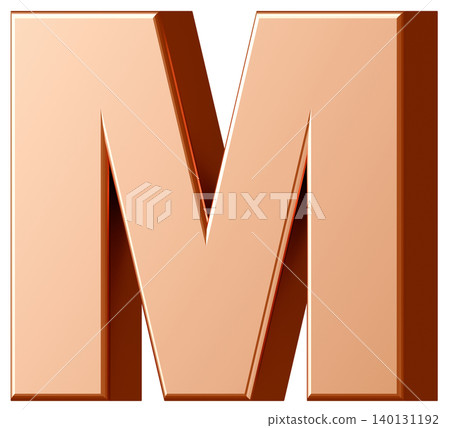 3D材質_字母_M_金色 140131192